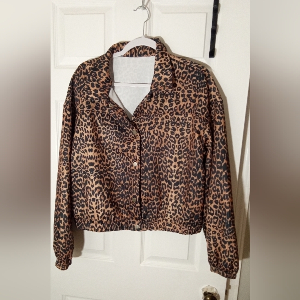 Mafia‎ Wife Chic Leopard Print Summer Jacket XL
